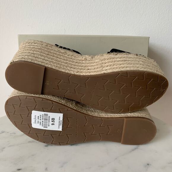 NWT Marc Fisher Rex Suede Sandals Black 9.5 - Picture 10 of 11